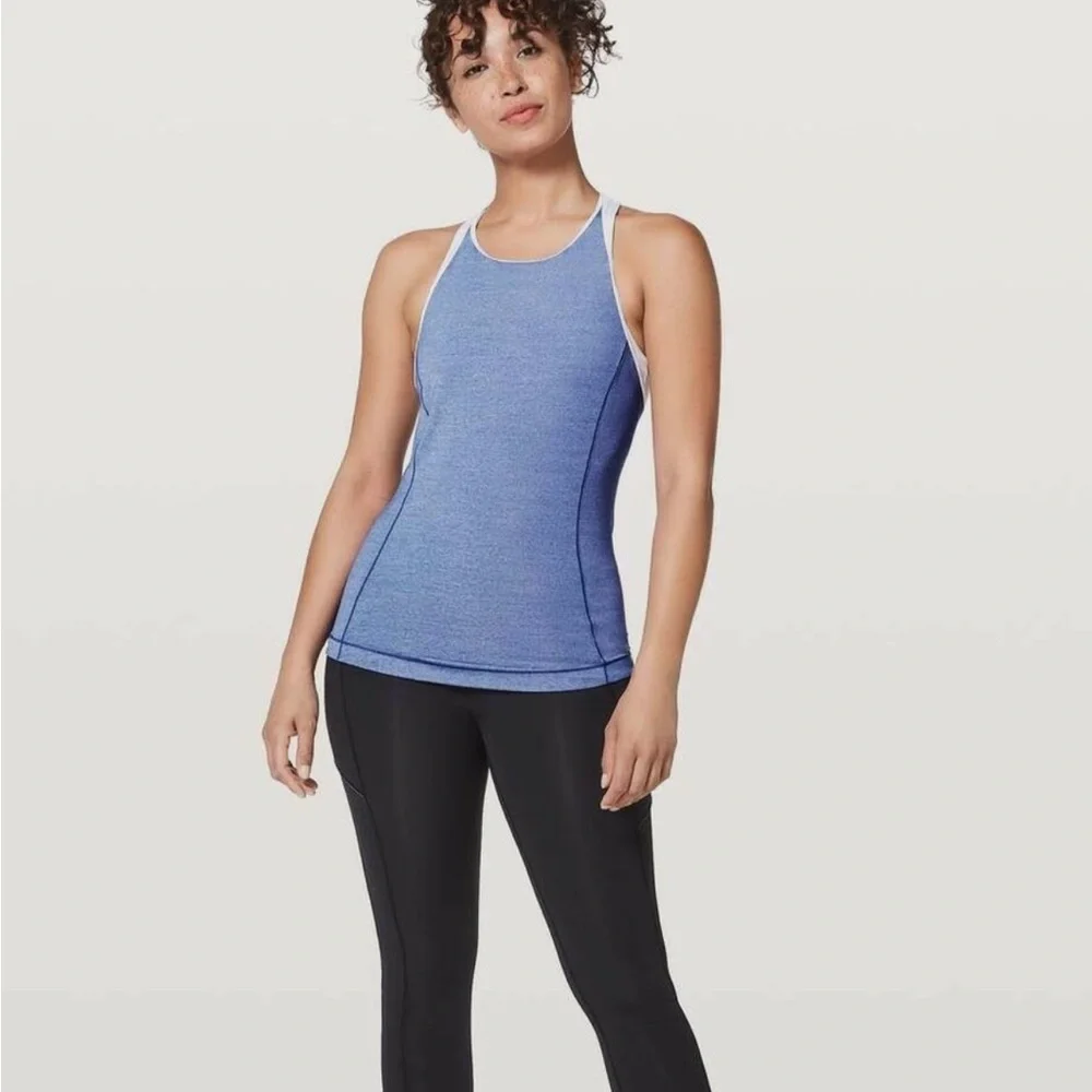 Blue Racerback Tank Top - Picture 2 of 6